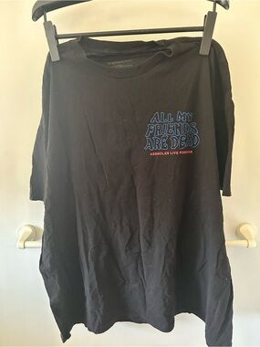 Black Graphic Tee "All My Friends Are Dead"